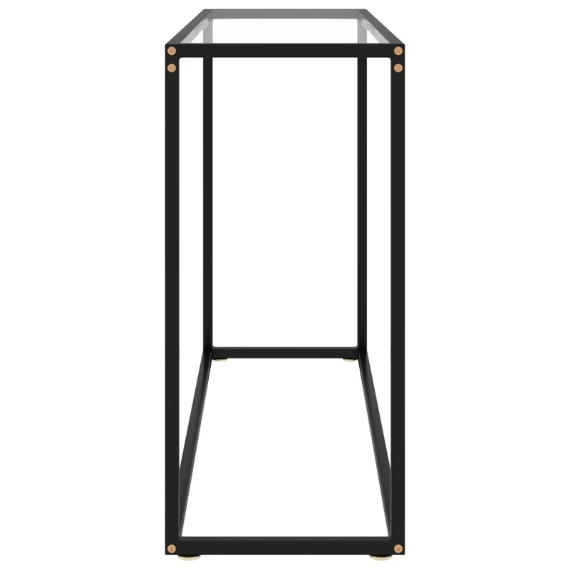 Table d'appoint console pratique pour une entrée organisée 100 x 35 x 75 cm verre trempé transparent et acier DEC032262