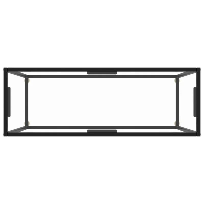 Table d'appoint console pratique pour une entrée organisée 100 x 35 x 75 cm verre trempé transparent et acier DEC032262