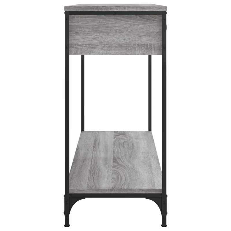 Table d'appoint console pratique avec tiroirs pour une entrée organisée 100 x 34,5 x 75 cm bois d'ingénierie gris DEC032198