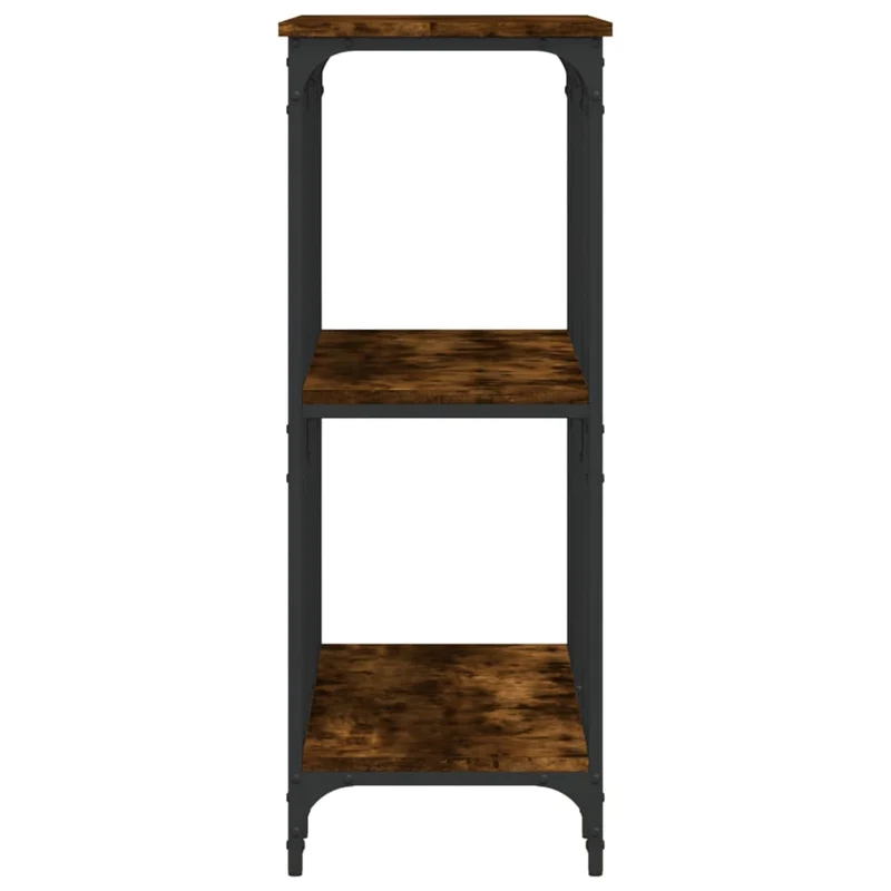 Table d'appoint console pratique avec étagères pour une entrée organisée 102 x 35 x 90 cm bois d'ingénierie marron et métal DEC031780