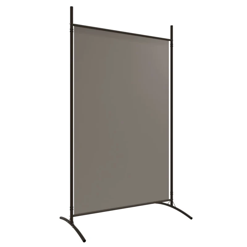 Séparateur de pièce cloison 6 panneaux 520 x 180 cm tissu anthracite et fer DEC031038