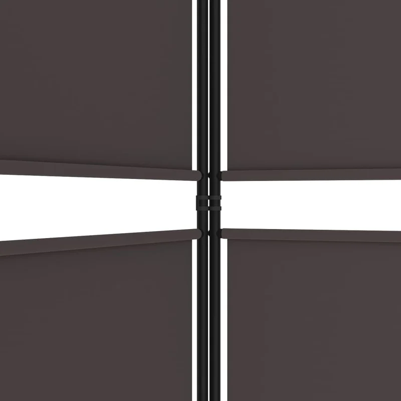 Paravent séparateur de pièce cloison 5 panneaux 250 x 200 cm tissu marron et fer DEC030982