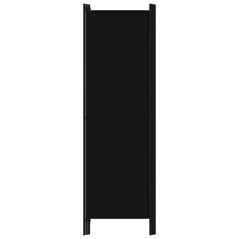 Paravent séparateur de pièce cloison 3 panneaux 150 x 180 cm en tissu noir et fer DEC030798