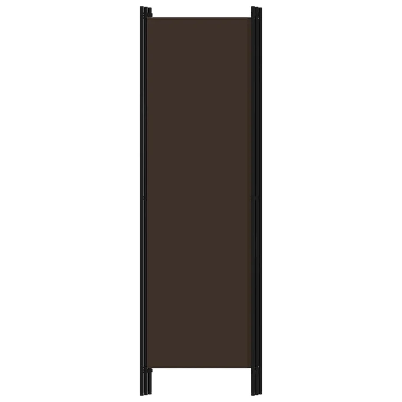 Paravent séparateur de pièce cloison 3 panneaux 150 x 180 cm en tissu marron et fer DEC030775