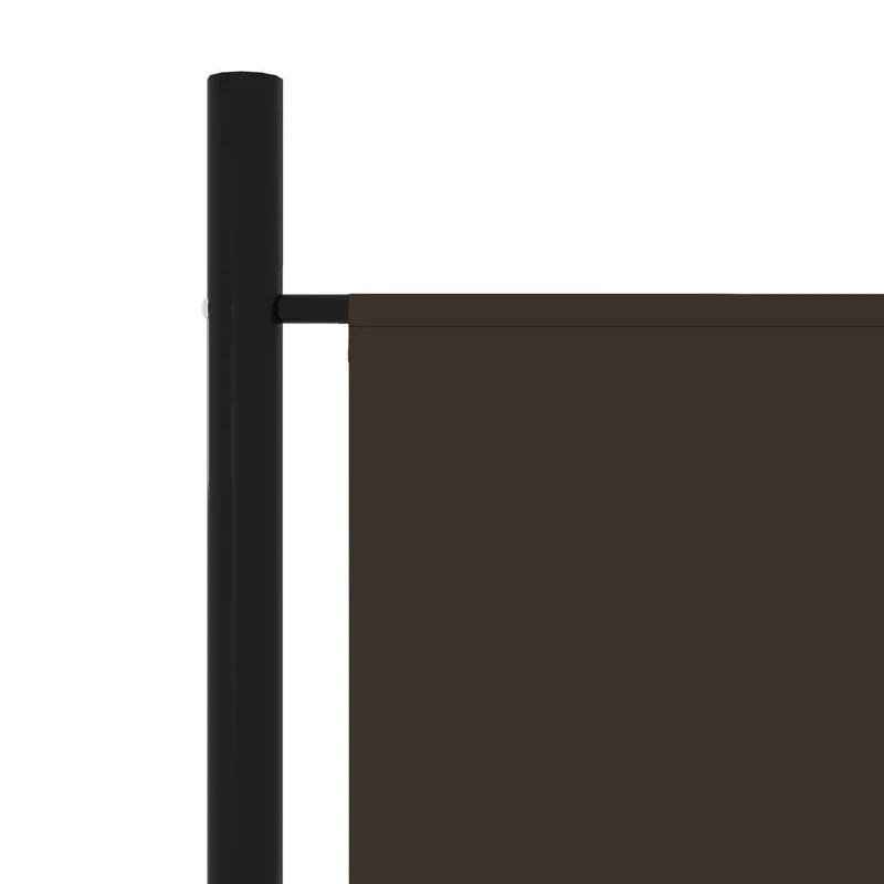 Paravent séparateur de pièce cloison 3 panneaux 150 x 180 cm en tissu marron et fer DEC030775