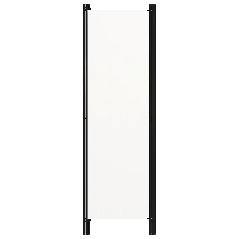 Paravent séparateur de pièce cloison 3 panneaux 150 x 180 cm en tissu blanc et fer DEC030738