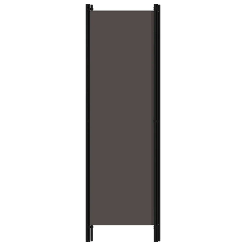 Paravent séparateur de pièce cloison 3 panneaux 150 x 180 cm en tissu anthracite et fer DEC030722