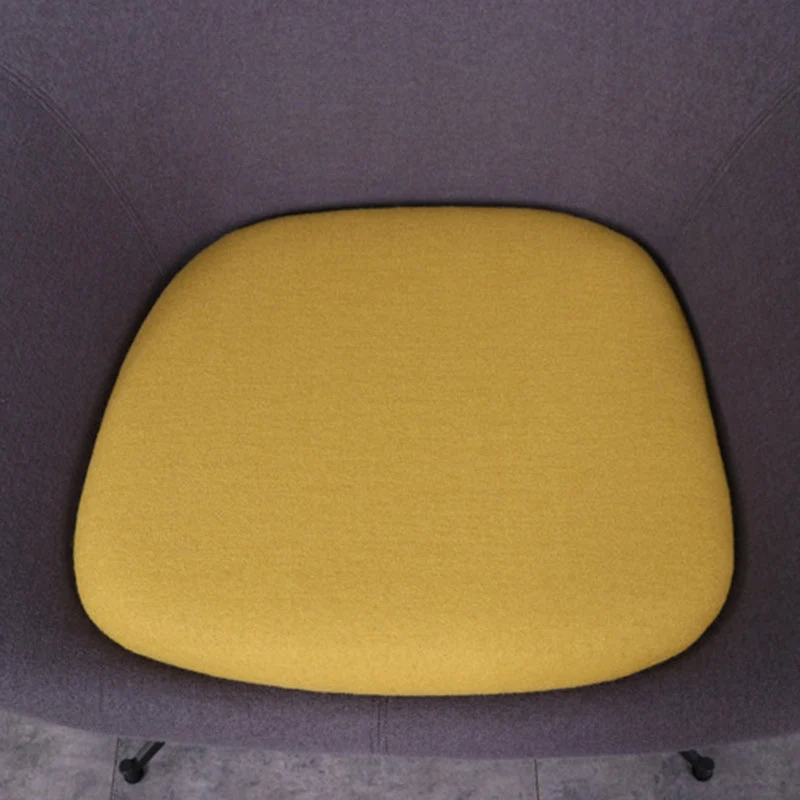Modern Minimalist Steel Velvet Sponge Square Arc Accent Chair Lounge Chair Backrest For Living Room