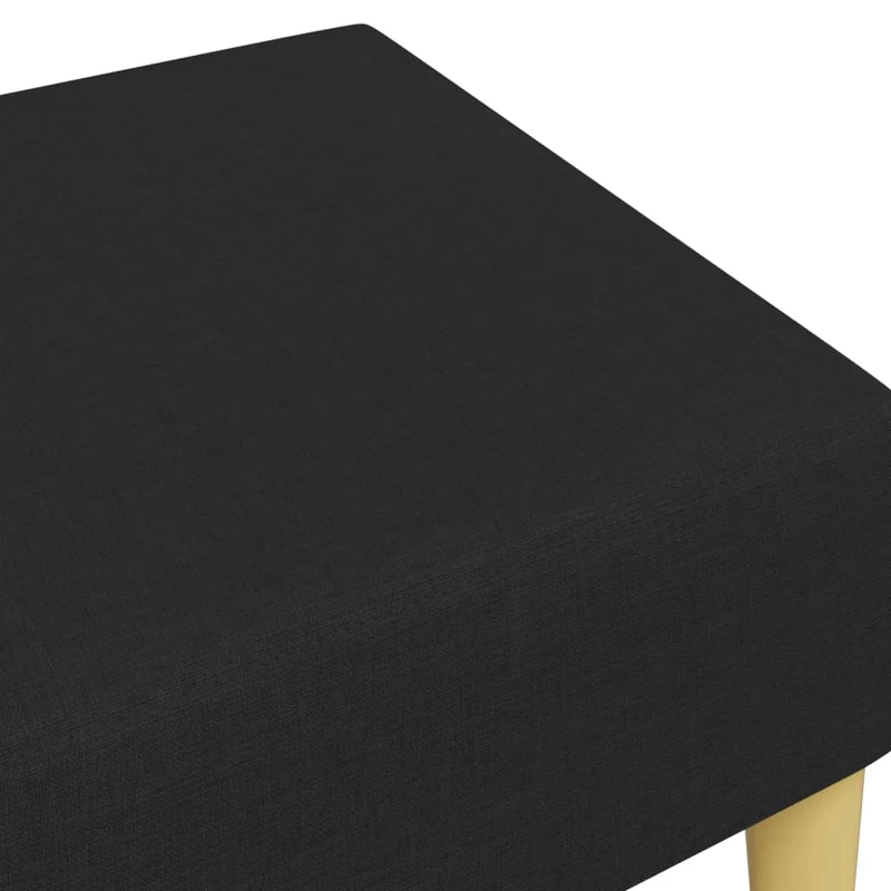 Repose-pieds tabouret 77 x 55 x 31 cm en tissu noir et contreplaqué DEC030518