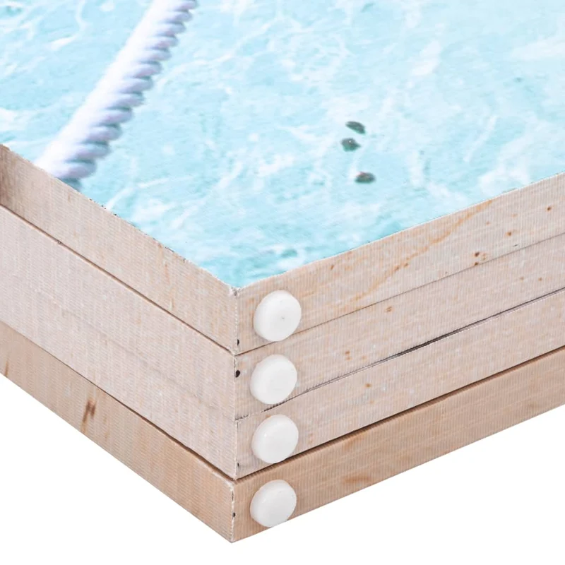Paravent séparateur de pièce cloison pliable 4 panneaux 160 x 170 cm design plage DEC031169