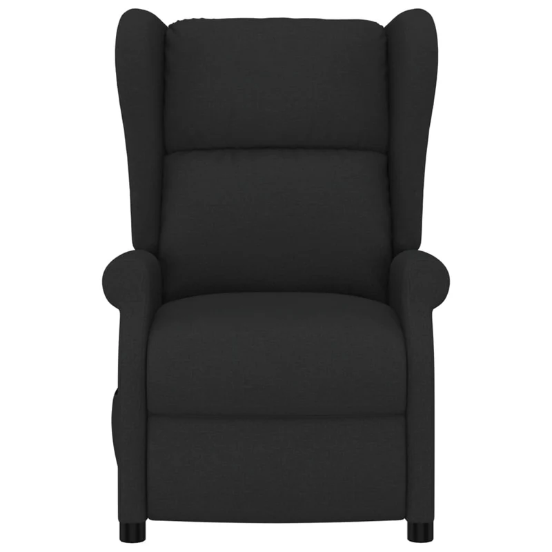 Fauteuil relax TV avec rebord latéral très confortable en tissu noir DEC028620