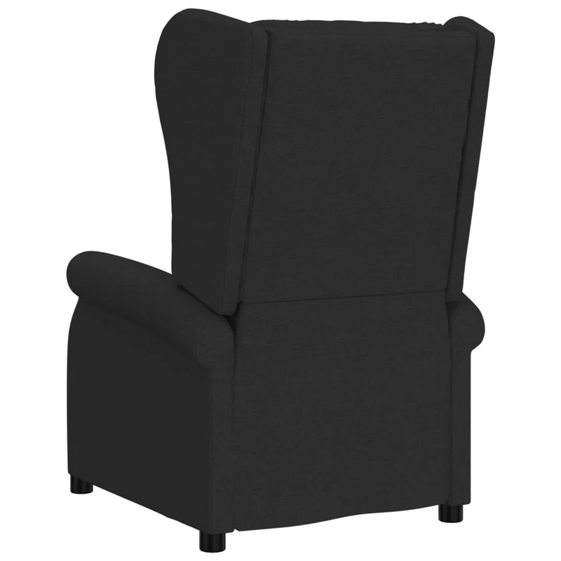 Fauteuil relax TV avec rebord latéral très confortable en tissu noir DEC028620