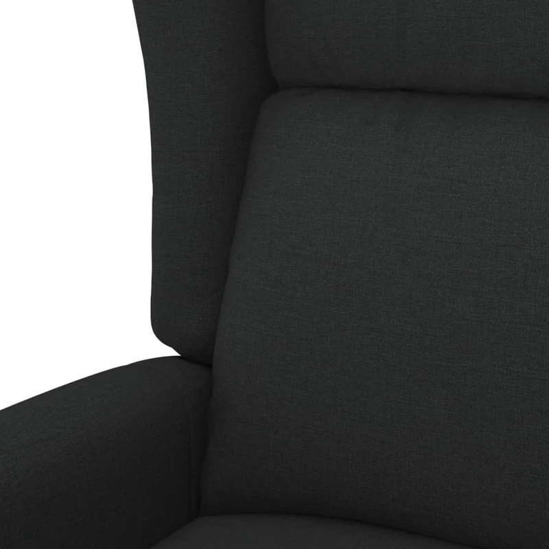 Fauteuil relax TV avec rebord latéral très confortable en tissu noir DEC028620