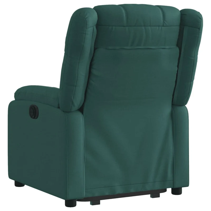 Fauteuil relax TV fonction de levage électrique très confortable en tissu vert foncé DEC028600