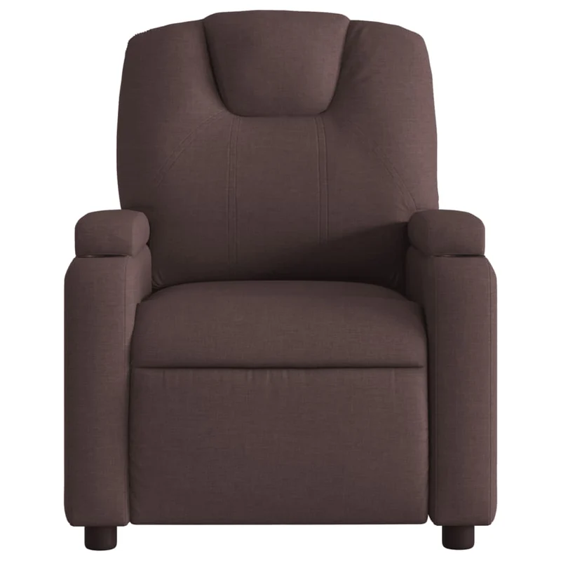Fauteuil relax TV fonction d'inclinaison électrique très confortable en tissu marron foncé DEC028399
