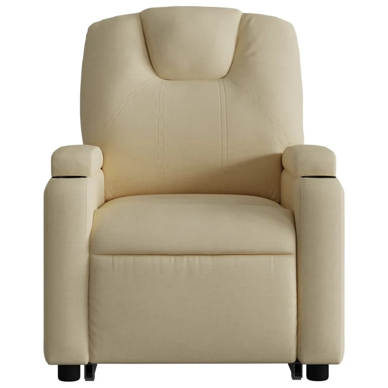 Fauteuil relax TV fonction de levage électrique très confortable en tissu crème DEC028291