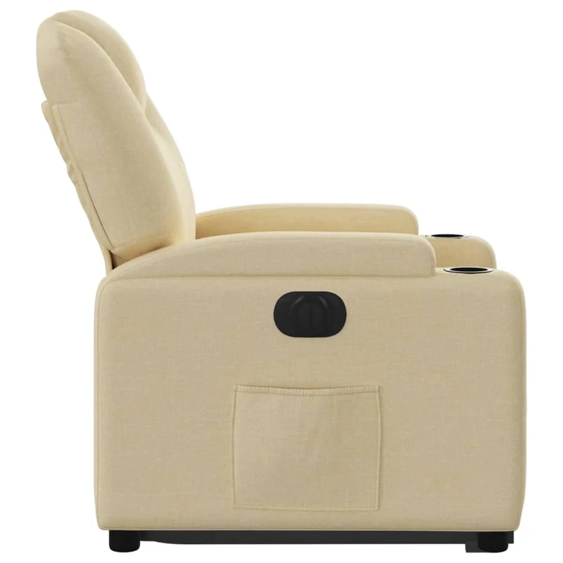 Fauteuil relax TV fonction de levage électrique très confortable en tissu crème DEC028291