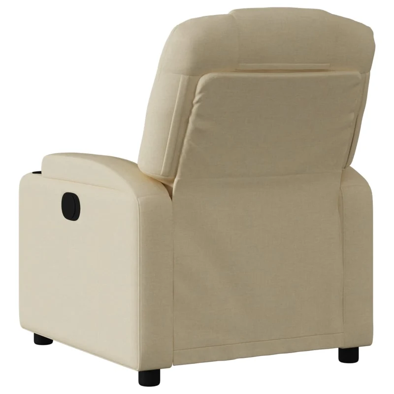 Fauteuil relax TV fonction d'inclinaison électrique très confortable en tissu crème DEC028288