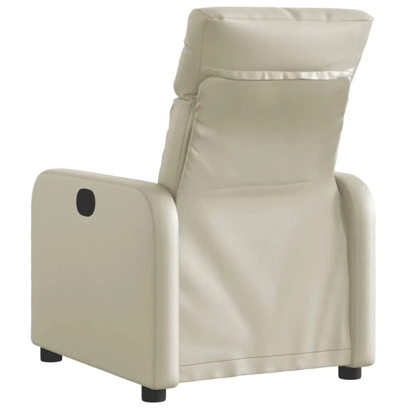 Fauteuil relax TV fonction d'inclinaison électrique très confortable en PVC crème DEC028266