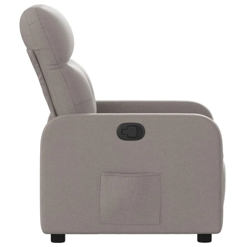 Fauteuil relax TV rembourrage confortable fonction d'inclinaison manuelle en tissu taupe DEC028201