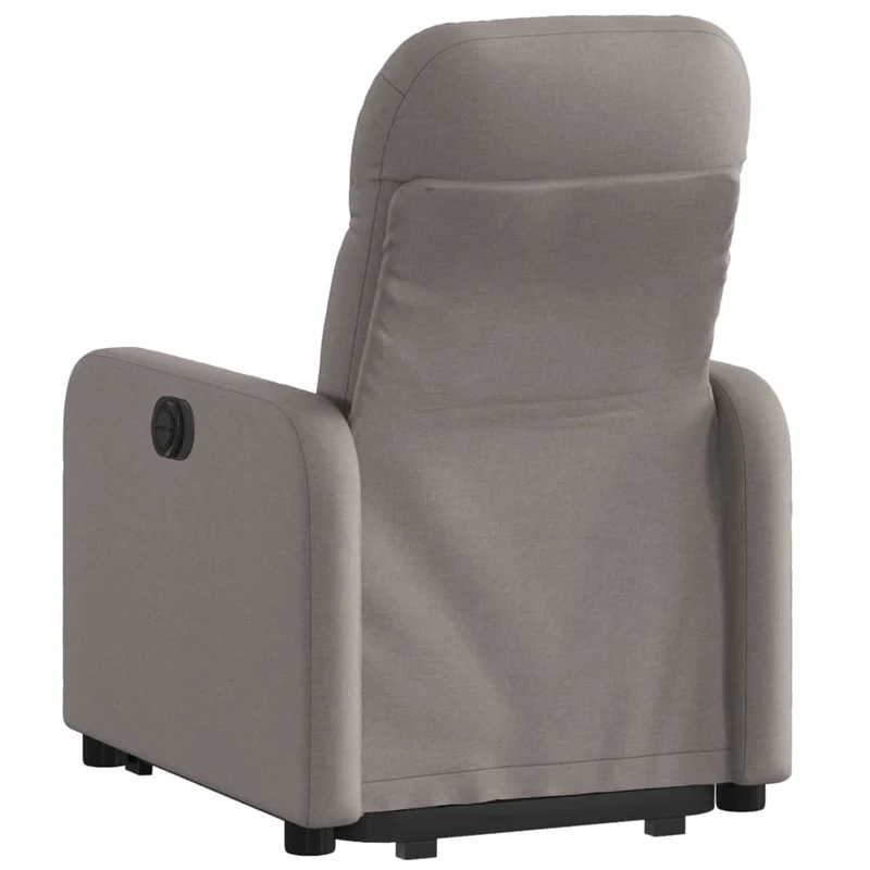 Fauteuil relax TV rembourrage confortable fonction de levage électrique en tissu taupe DEC028193