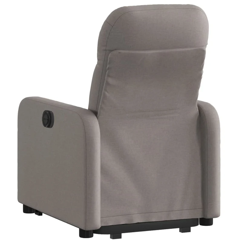 Fauteuil relax TV rembourrage confortable fonction de levage électrique en tissu taupe DEC028193