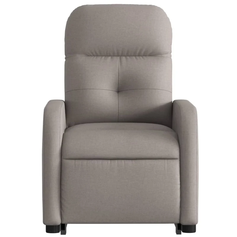 Fauteuil relax TV rembourrage confortable fonction de levage électrique en tissu taupe DEC028193