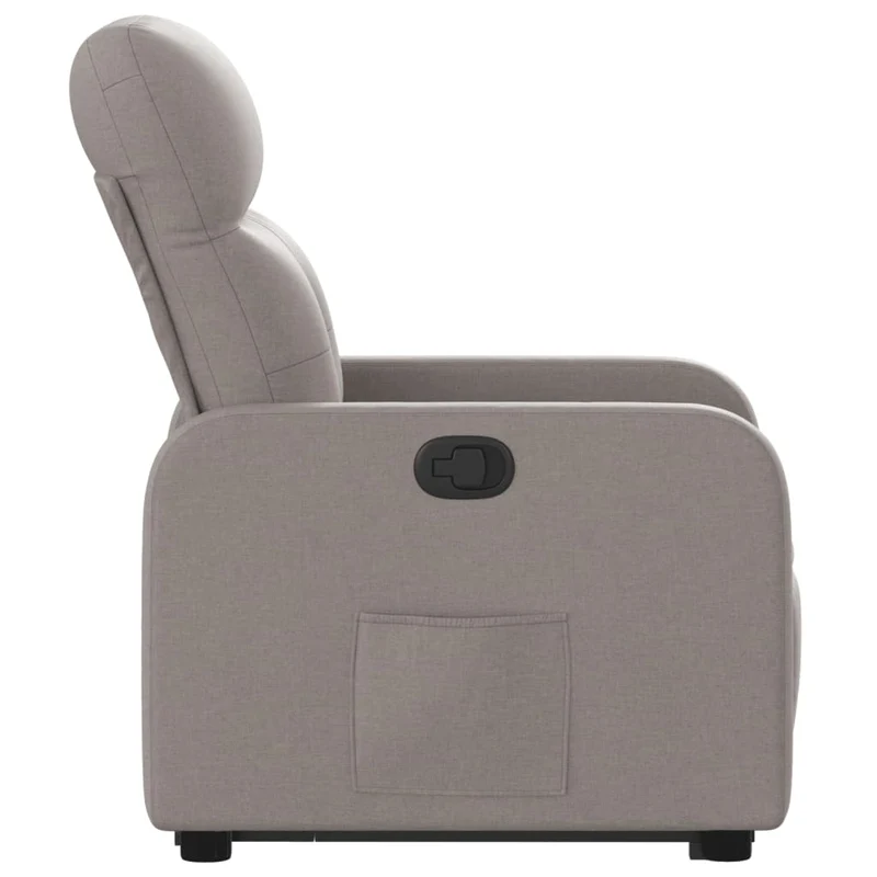 Fauteuil relax TV rembourrage confortable fonction de levage électrique en tissu taupe DEC028193