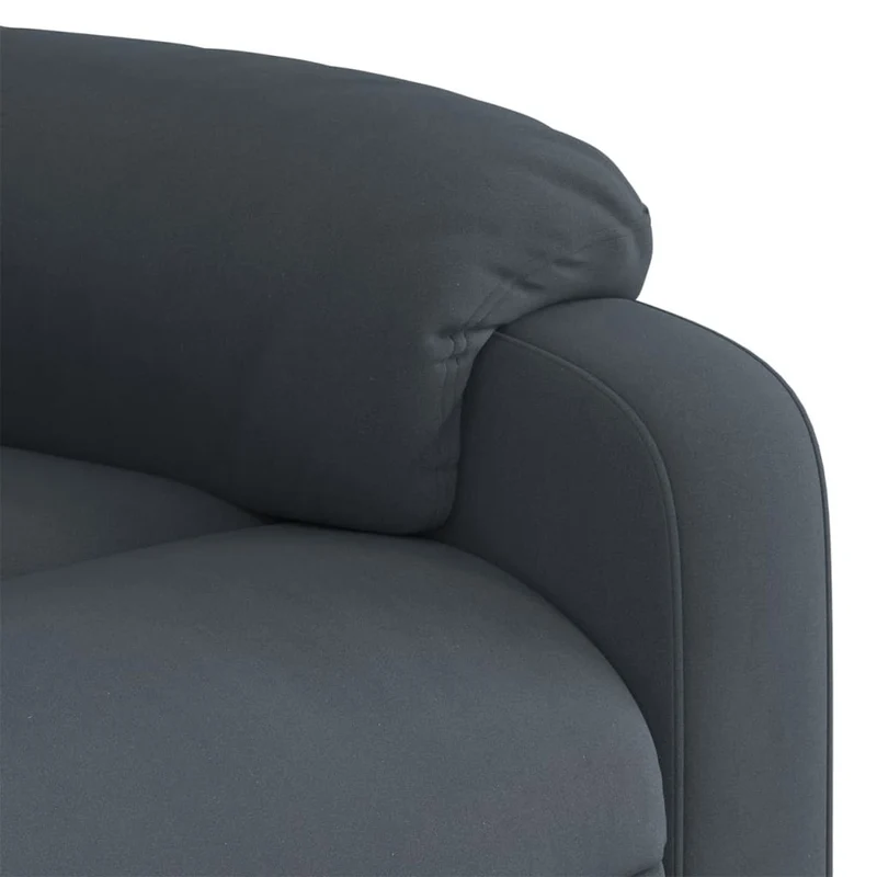 Fauteuil relax TV rembourrage confortable fonction d'inclinaison manuelle en velours gris foncé DEC027964