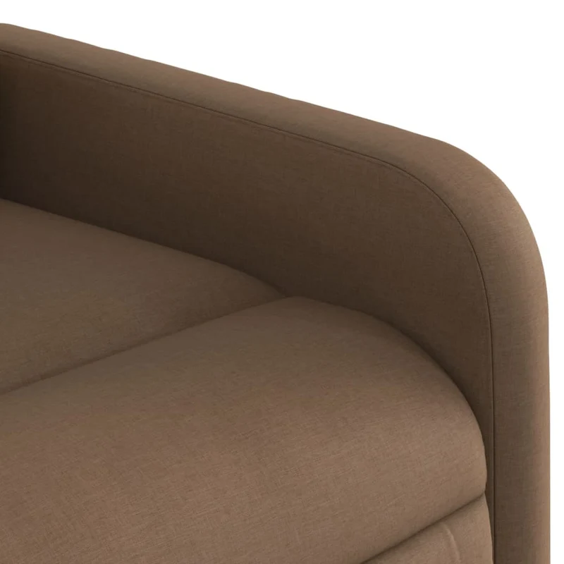 Fauteuil de relaxation fonction massage et inclinable en tissu marron tissu DEC027786