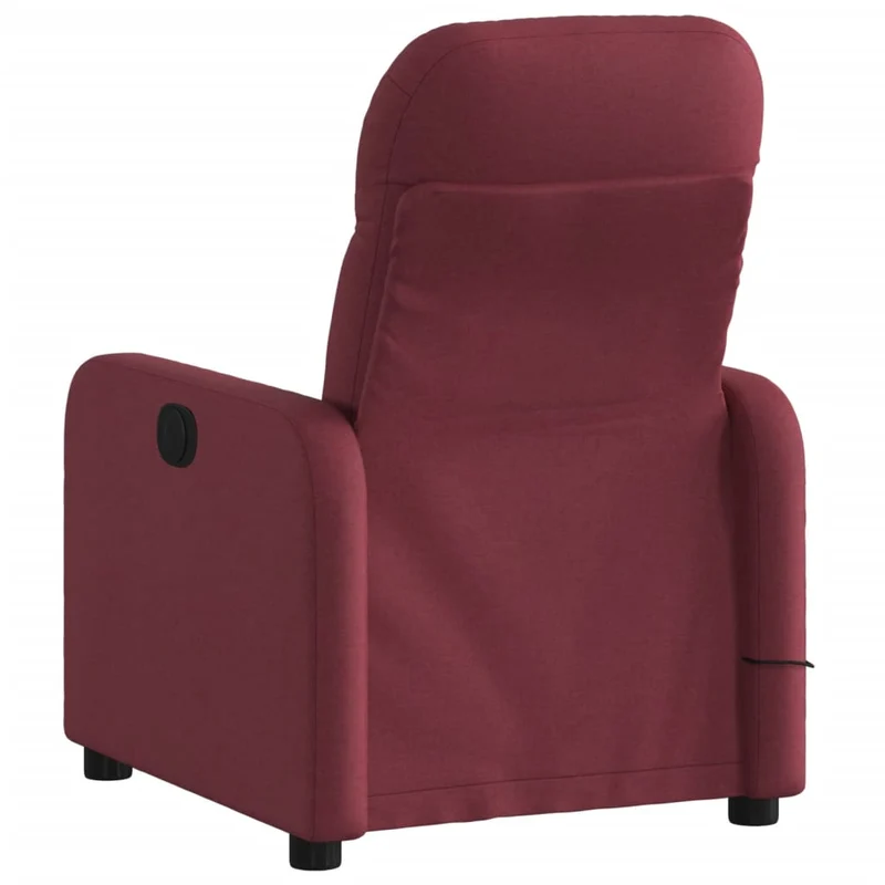 Fauteuil de relaxation TV fonction massage inclinable électrique rouge bordeau x tissu rouge DEC027255