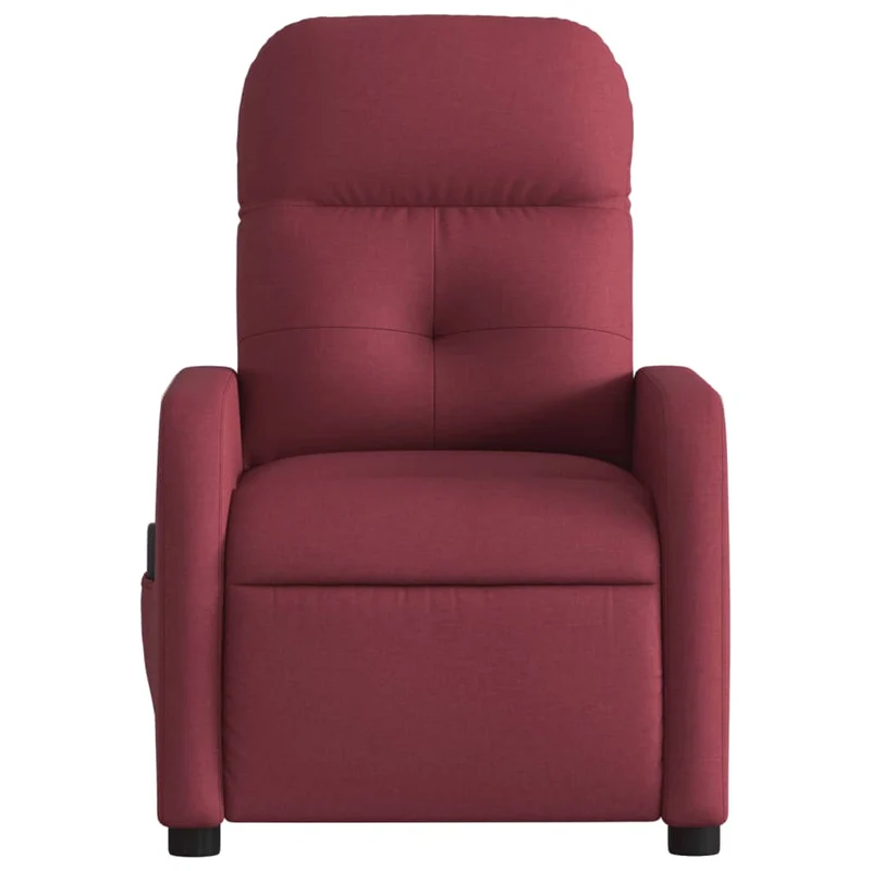 Fauteuil de relaxation TV fonction massage inclinable électrique rouge bordeau x tissu rouge DEC027255