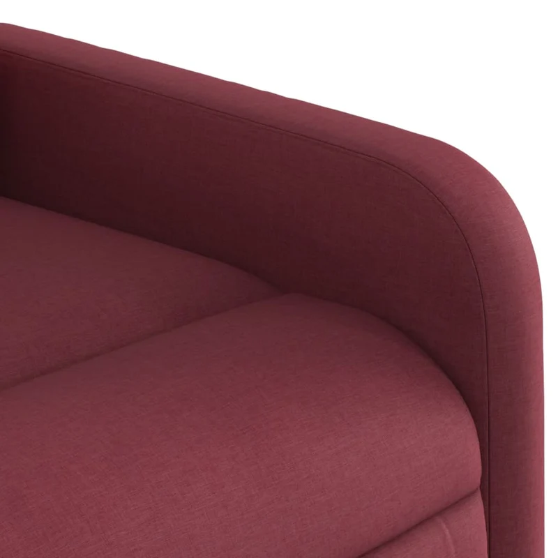 Fauteuil de relaxation TV fonction massage inclinable rouge bordeau x tissu rouge DEC027088