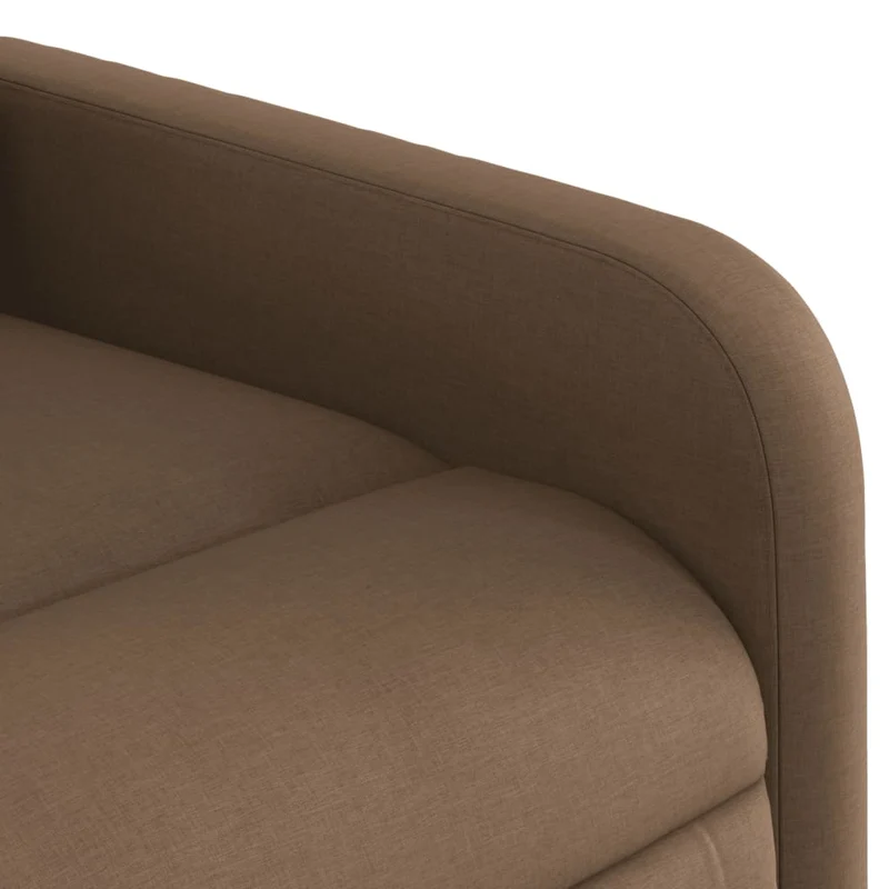 Fauteuil de relaxation TV fonction massage inclinable en tissu marron DEC027023