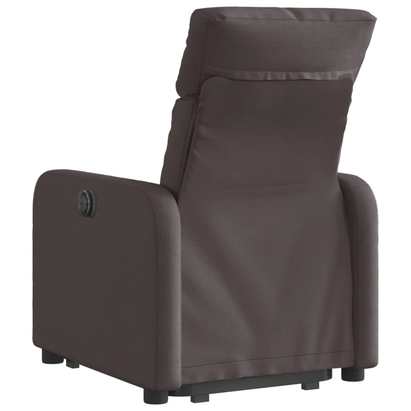 Fauteuil relax TV fonction de levage électrique très confortable en tissu marron foncé DEC028418