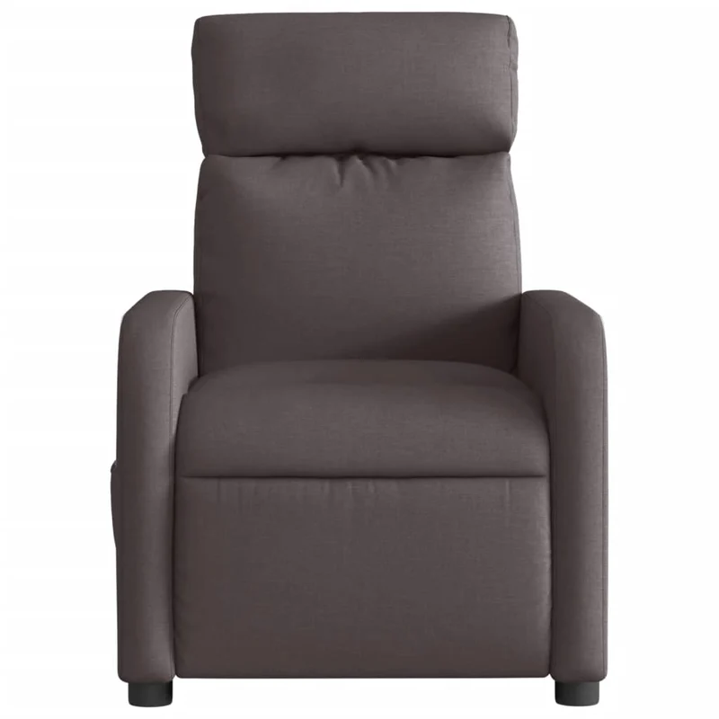 Fauteuil relax TV fonction d'inclinaison électrique très confortable en tissu marron foncé DEC028417