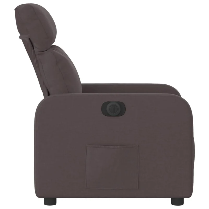 Fauteuil relax TV fonction d'inclinaison électrique très confortable en tissu marron foncé DEC028417