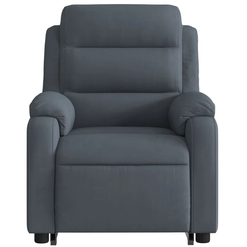 Fauteuil relax TV fonction de levage électrique très confortable en velours gris foncé DEC028372