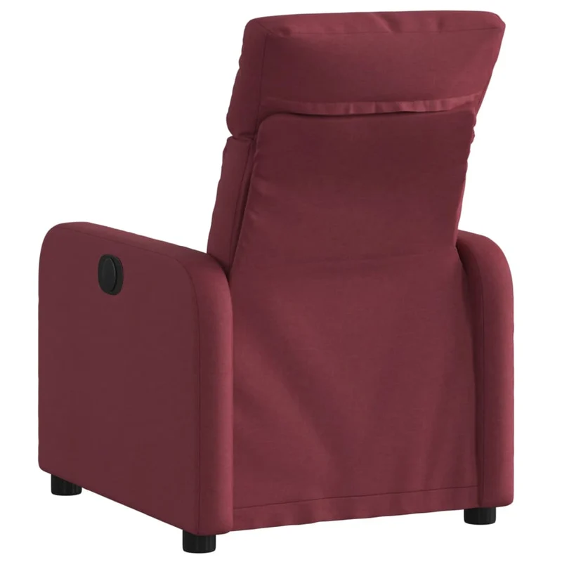 Fauteuil relax TV rembourrage confortable fonction d'inclinaison manuelle en tissu rouge bordeaux DEC028151