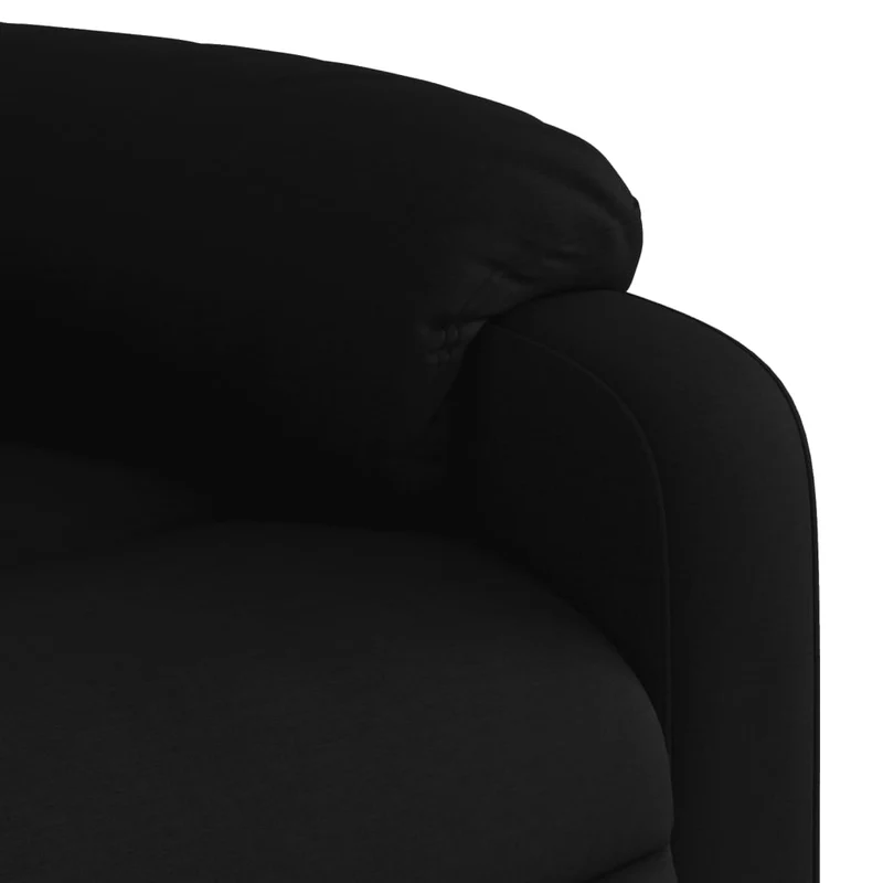 Fauteuil relax TV rembourrage confortable fonction d'inclinaison manuelle en tissu noir DEC028101