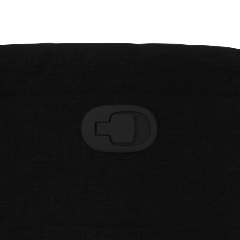 Fauteuil relax TV rembourrage confortable fonction d'inclinaison manuelle en tissu noir DEC028101