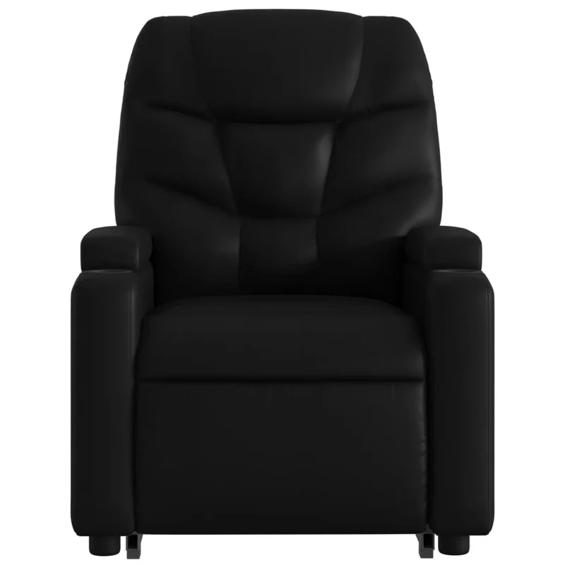Fauteuil relax TV rembourrage confortable fonction de levage électrique en PVC noir DEC028068