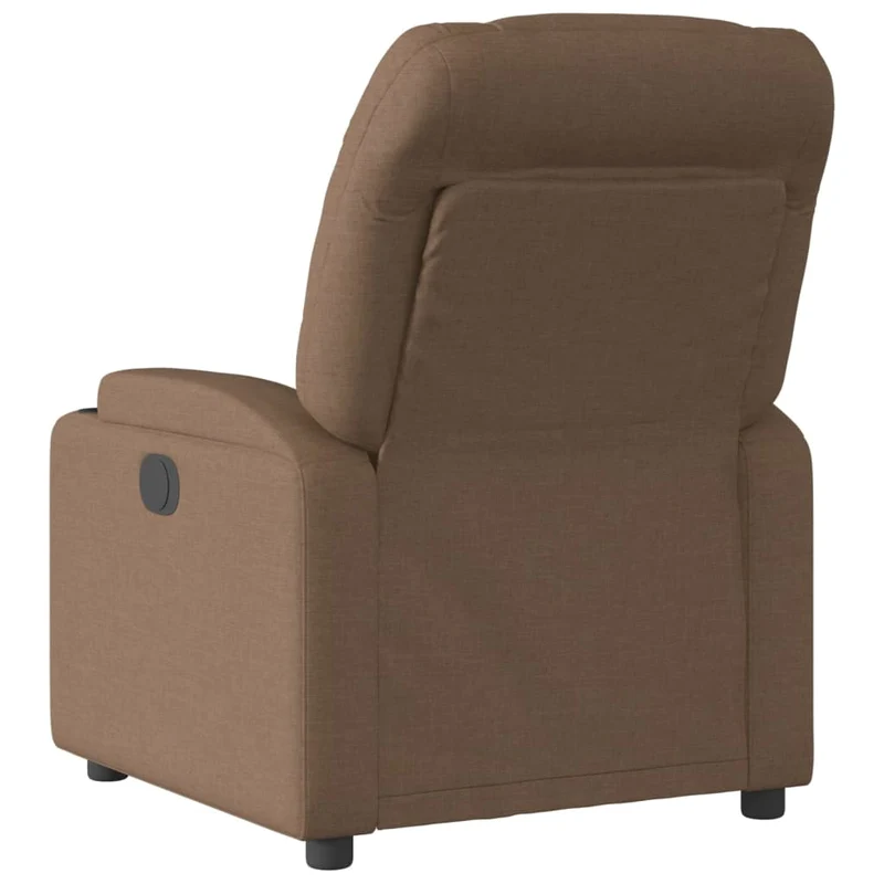 Fauteuil relax TV rembourrage confortable fonction d'inclinaison manuelle en tissu marron DEC028050