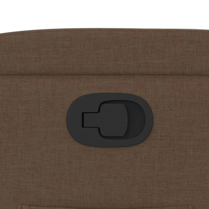Fauteuil relax TV rembourrage confortable fonction d'inclinaison manuelle en tissu marron DEC028050