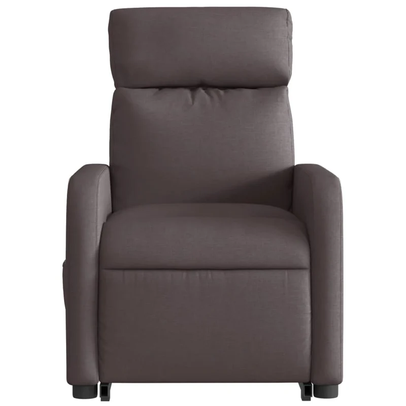 Fauteuil relax TV rembourrage confortable fonction de levage électrique en tissu marron foncé DEC028006