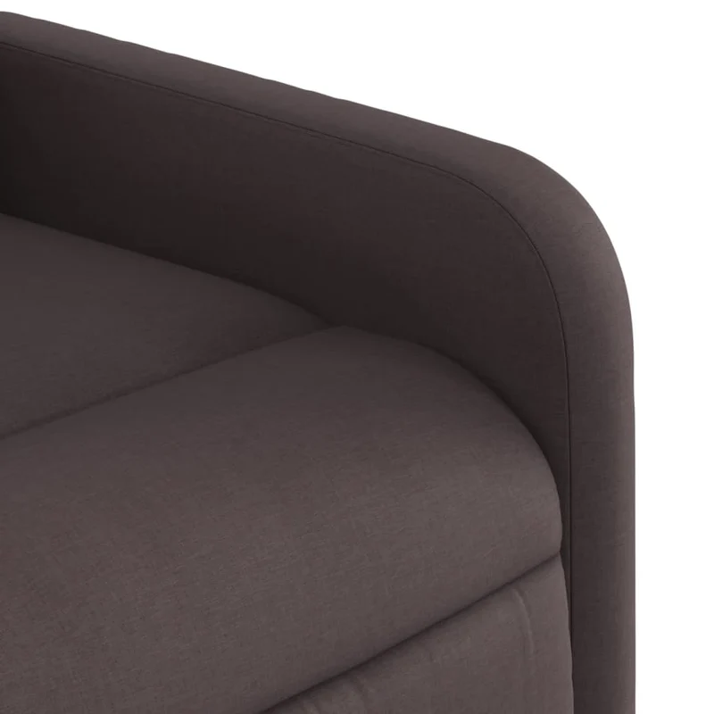 Fauteuil relax TV rembourrage confortable fonction d'inclinaison manuelle en tissu marron foncé DEC028005