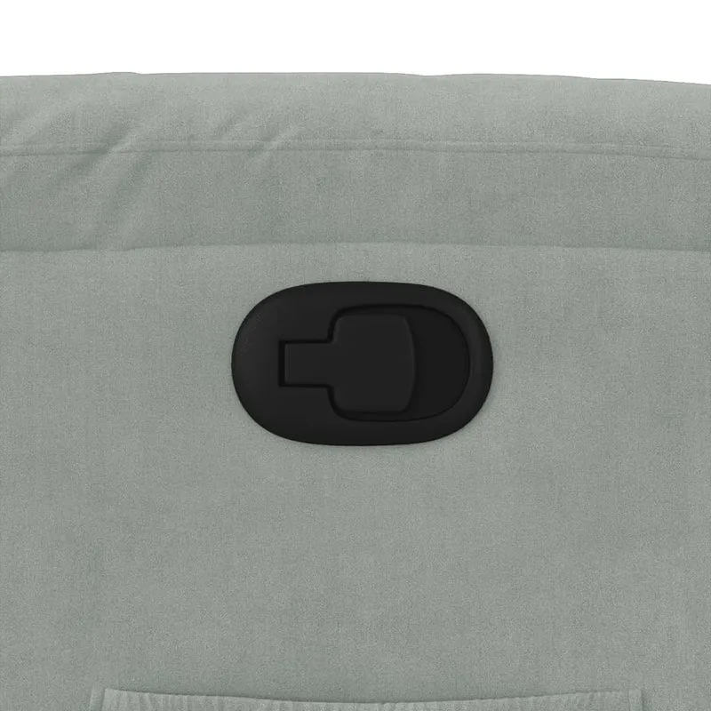 Fauteuil relax TV rembourrage confortable fonction d'inclinaison manuelle en velours gris clair DEC027919
