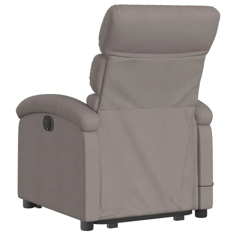 Fauteuil de relaxation fonction massage et inclinable en tissu taupe DEC027867
