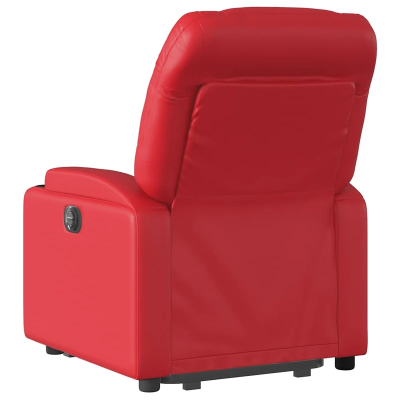 Fauteuil de relaxation fonction massage et inclinable fonction de levage électrique en PVC rouge DEC027854