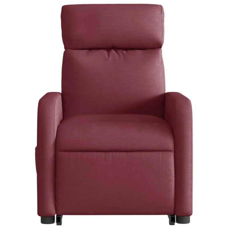 Fauteuil de relaxation fonction massage et inclinable en tissu rouge bordeaux DEC027846